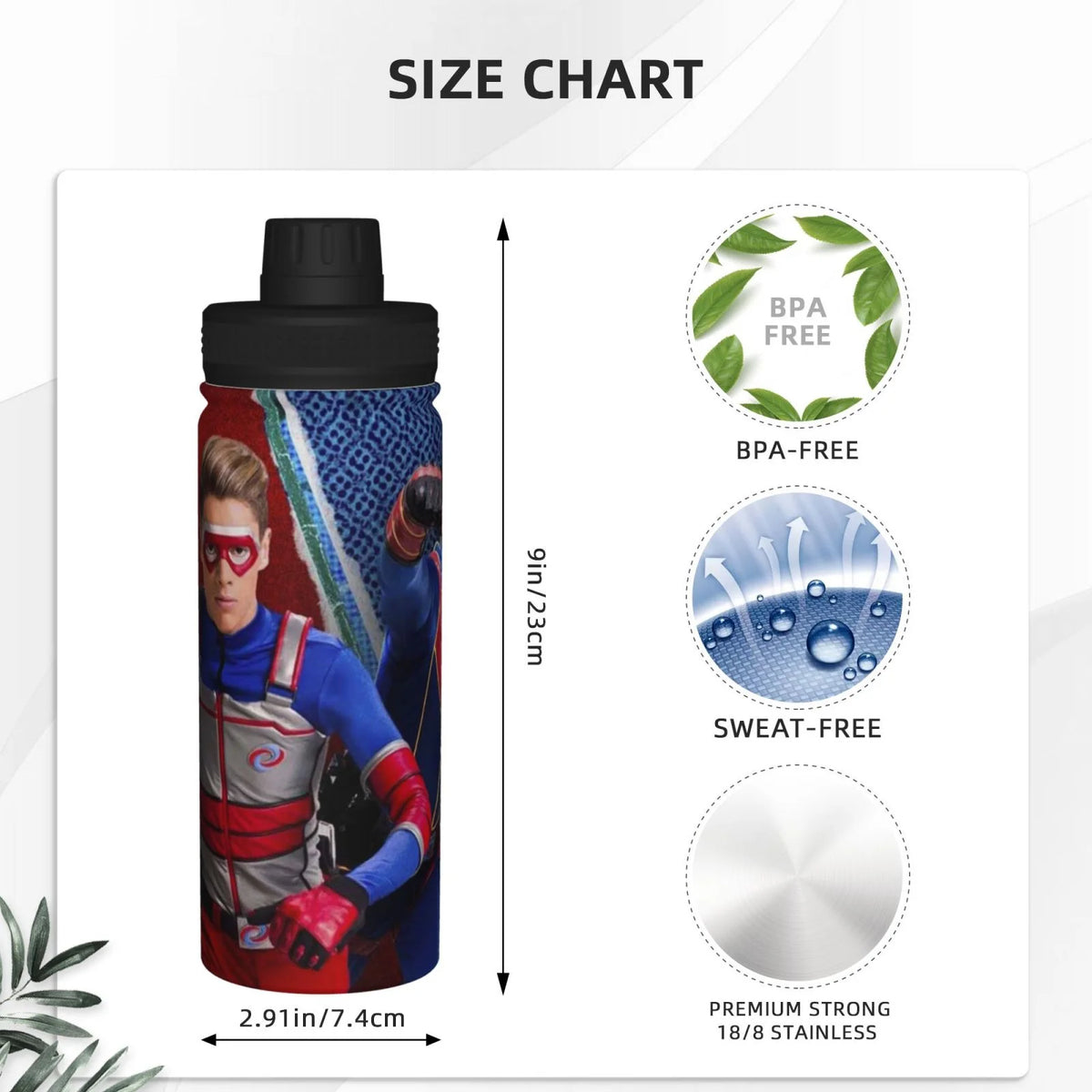 18OZ Stainless Steel Insulated Water Bottle O864273