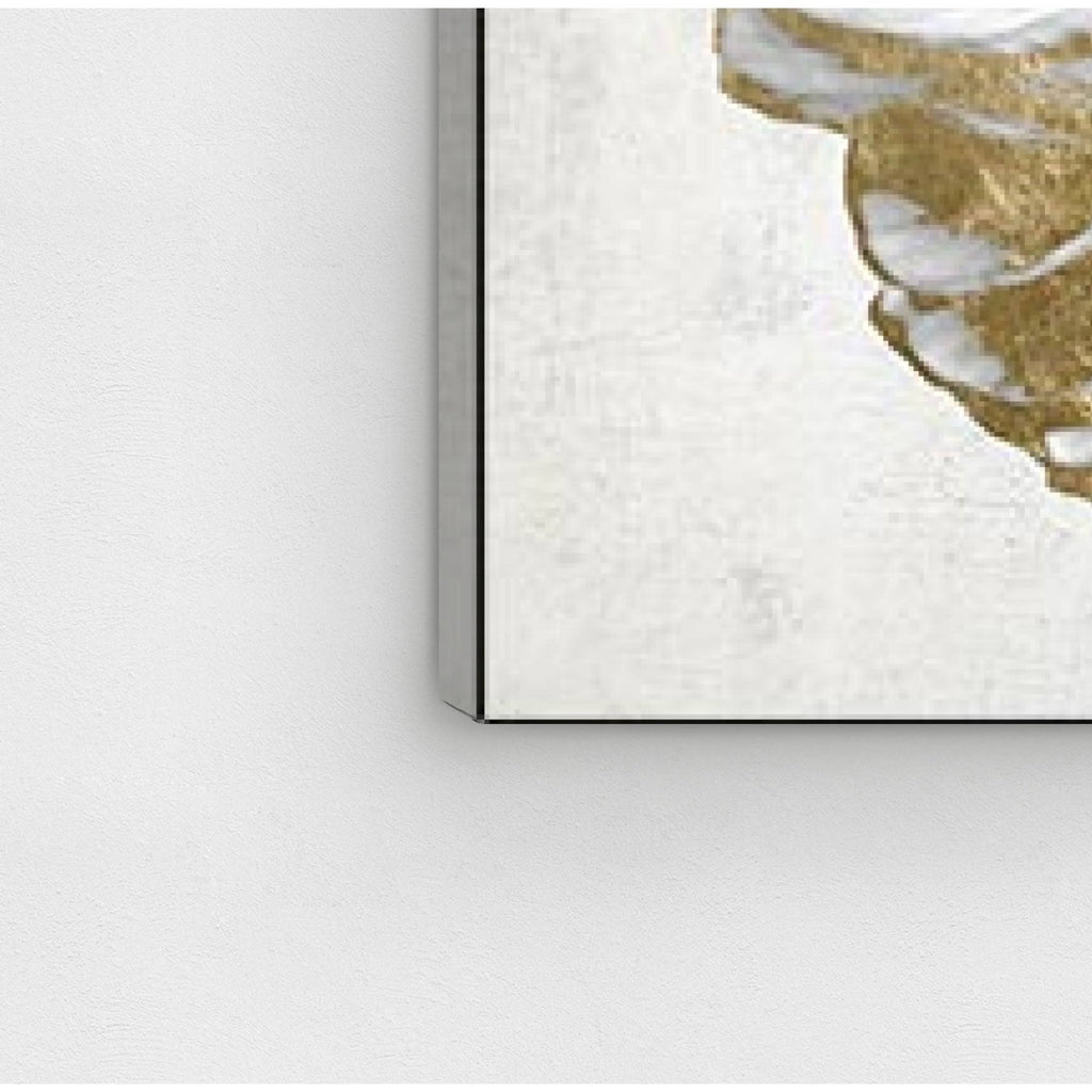 Gold and Light Floral Canvas Art G854181