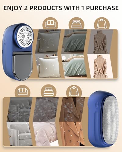Fabric Shaver, 6-Leaf Blades, Rechargeable, 2600mAh Battery Operated I5921