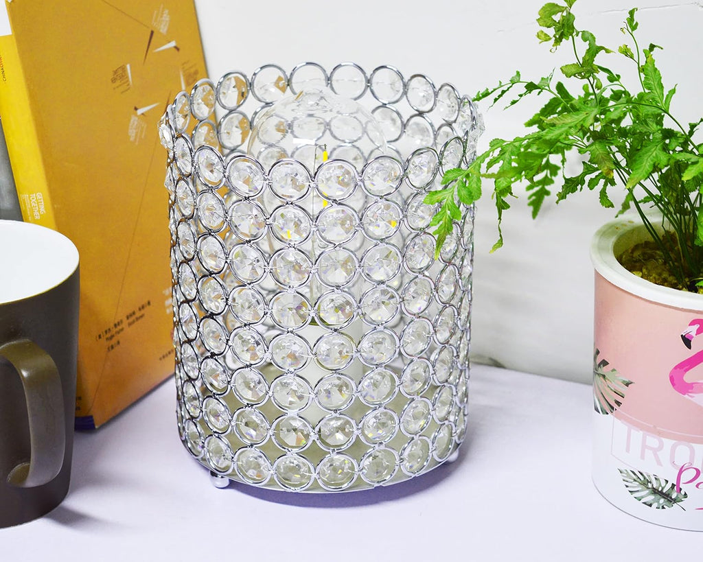Silver K9 Crystal Table Lamp S4806