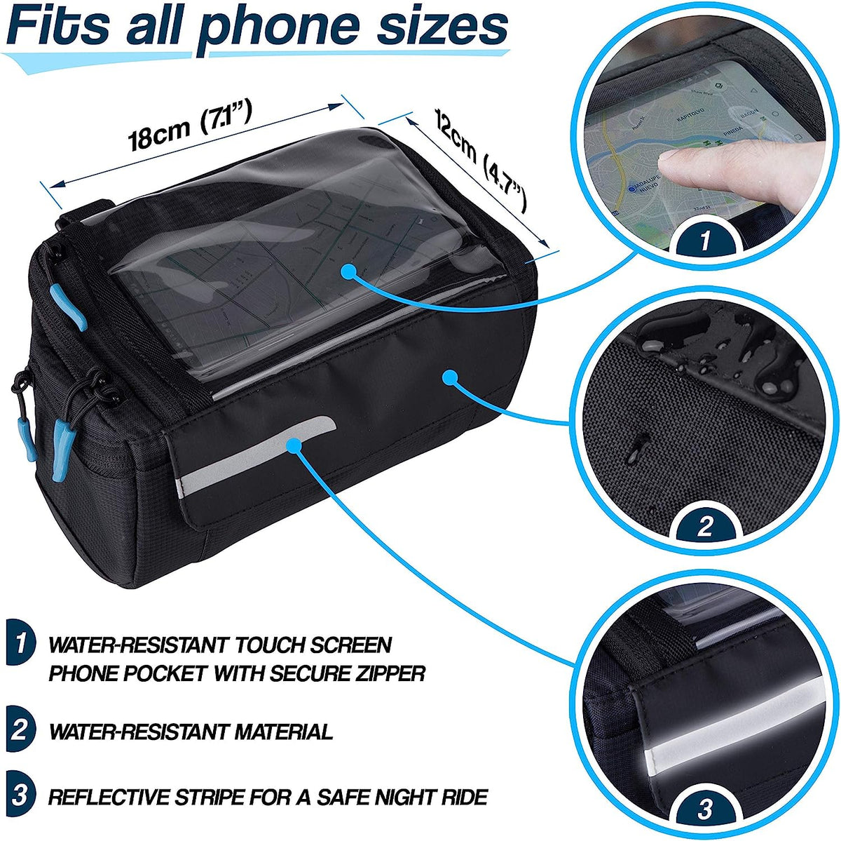 4L Waterproof Bike Handlebar Bag M214701