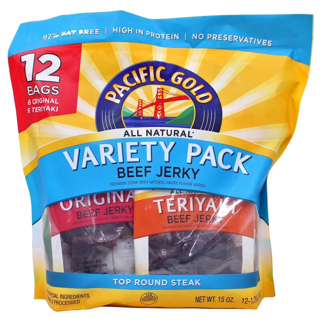 15 oz 12-count Beef Jerky Variety Pack X483