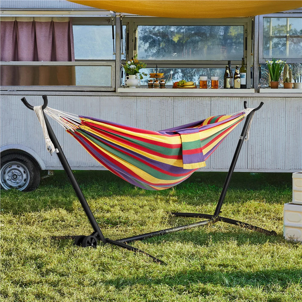2-people Outdoor Hammock with Wheeled Stand E1839