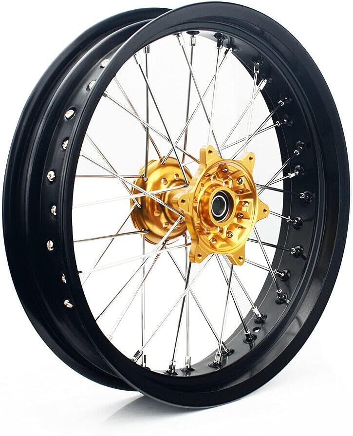 17" Supermoto Wheel Rim Hub Rotors Set Cush Drive J8059