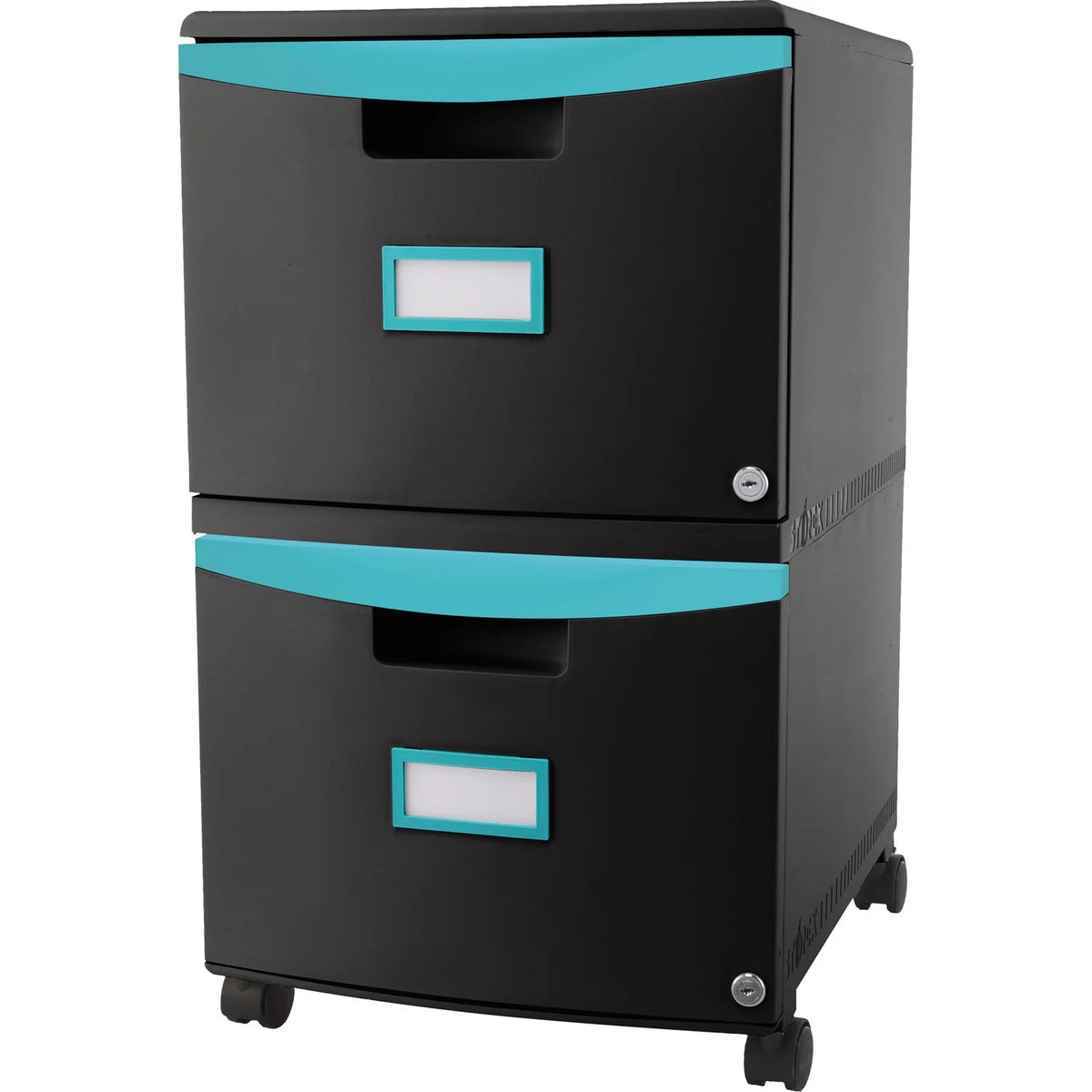 2-Drawer Mobile File Cabinet, Black L6206