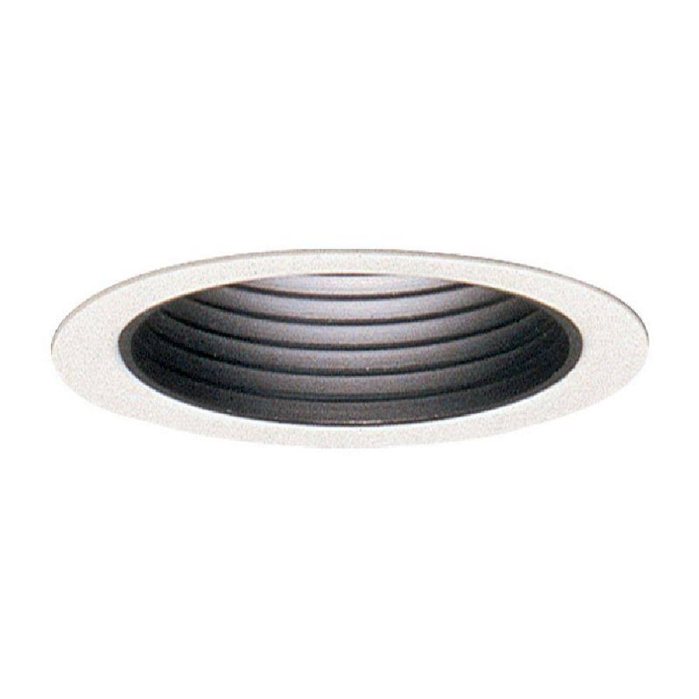 3-3/4 inch Round Matte White Down Light Step Reflector Baffle Trim Z71740