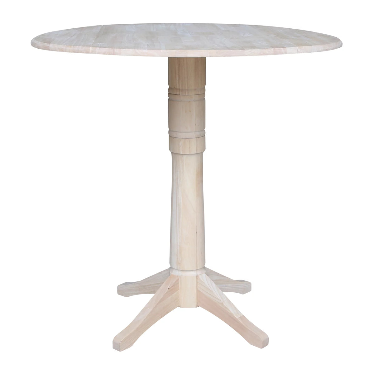 42" Round Solid Wood Bar Height Table with Two Stools X793403