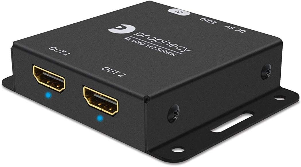 1x2 HDMI 2.0 Splitter 4K 60Hz HDR 18Gbps 2 Port 1 in 2 Out Pack of 2 B479