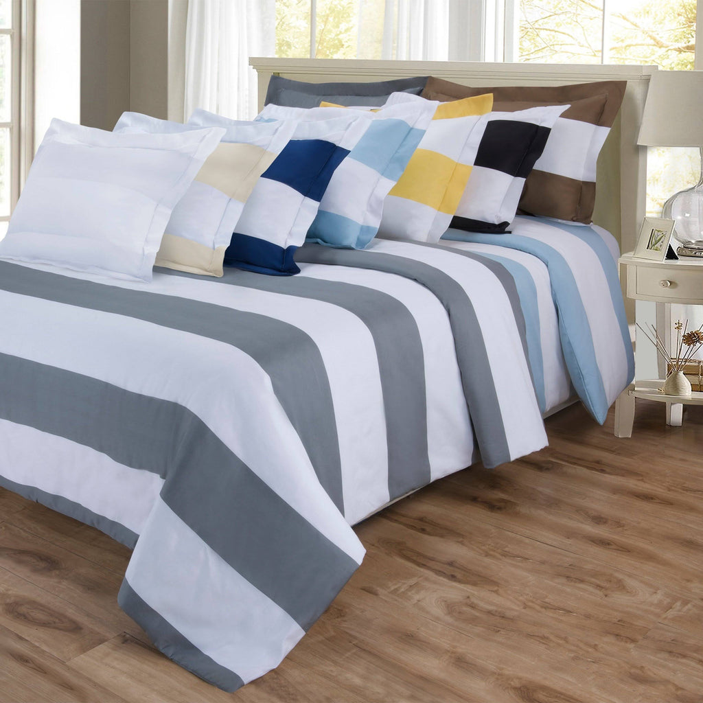 600 Thread Count Cotton Blend Duvet Cover Set (Twin - Black) Z11877