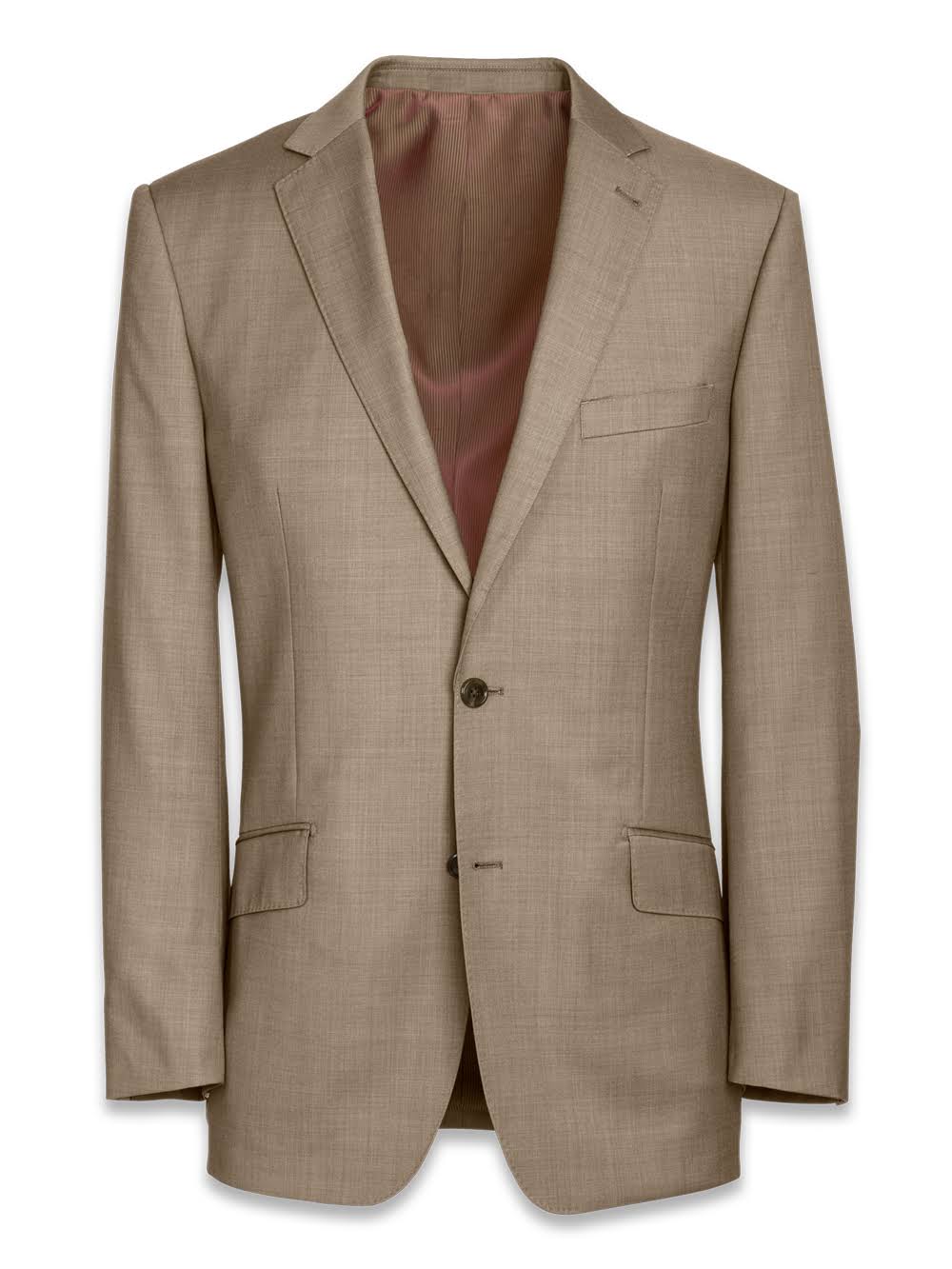 Classic Fit Solid Tan Sharkskin Suit G78661