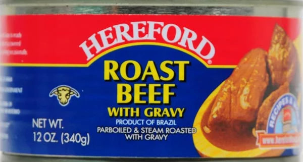 (4 pack) Fully Cooked Roast Beef with Gravy, 12 oz Can C127262