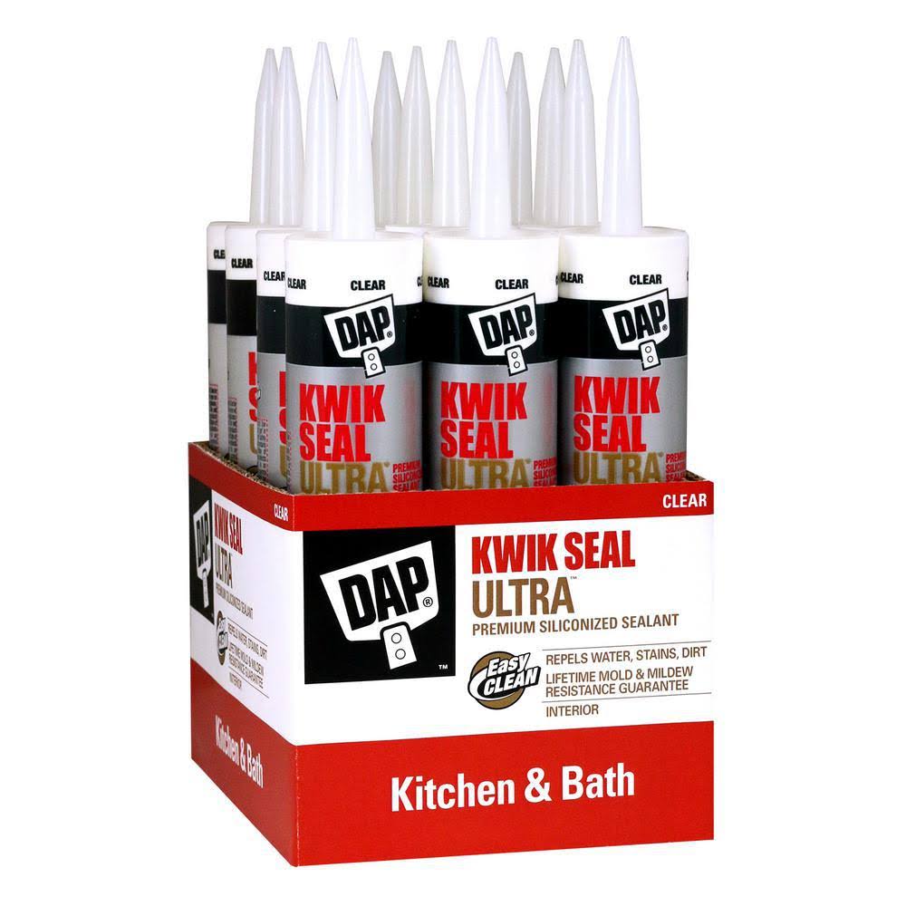 10.1 oz Clear Kitchen and Bath Caulk 12-Pack Z845