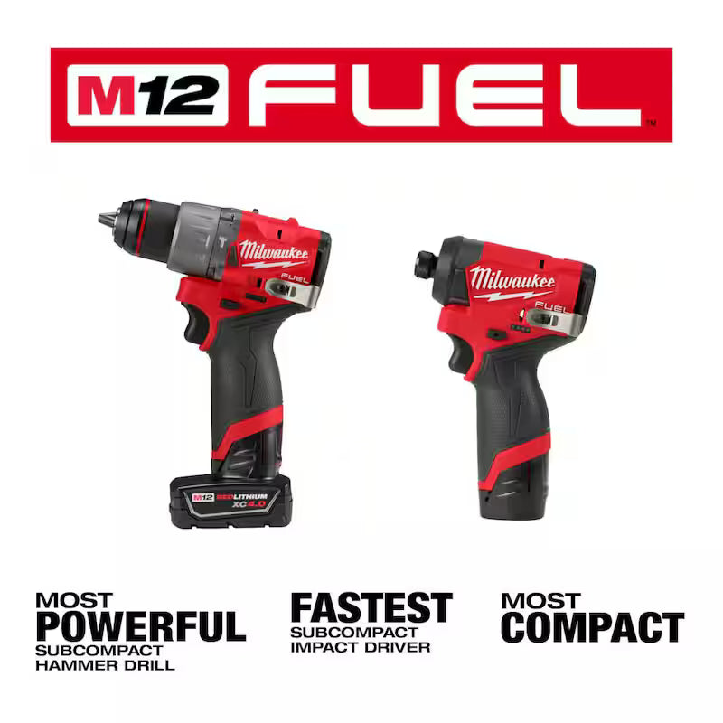 12-Volt Lithium-Ion Brushless Cordless Hammer Drill and Impact Driver Combo Kit with Compact Vacuum N4673