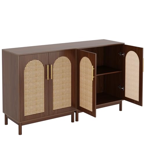 Set of 2 Rattan Sideboard Buffet with Storage V32546