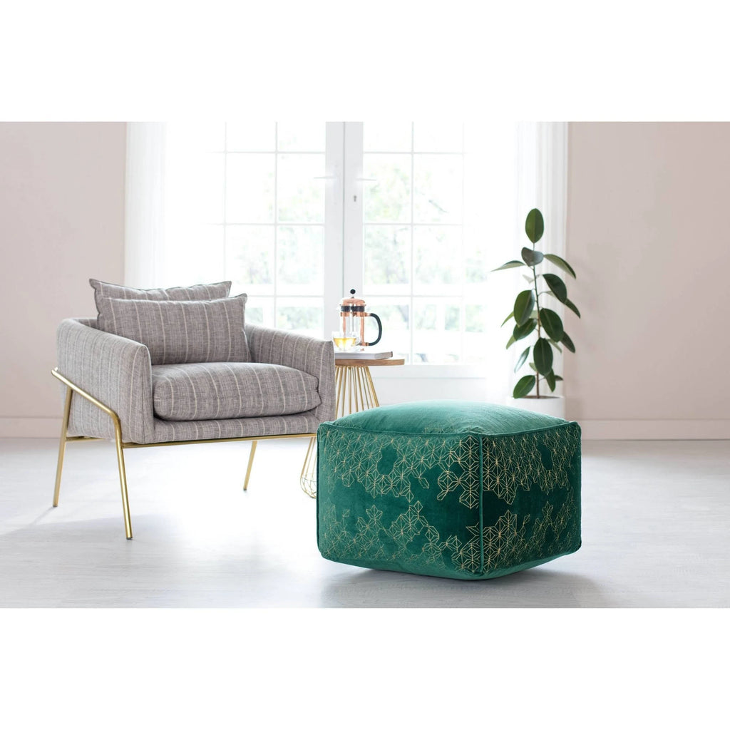Emerald Square Pouf A909975