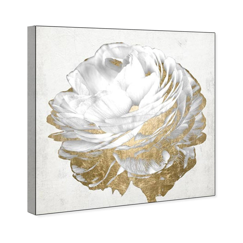 Gold and Light Floral Canvas Art G854181
