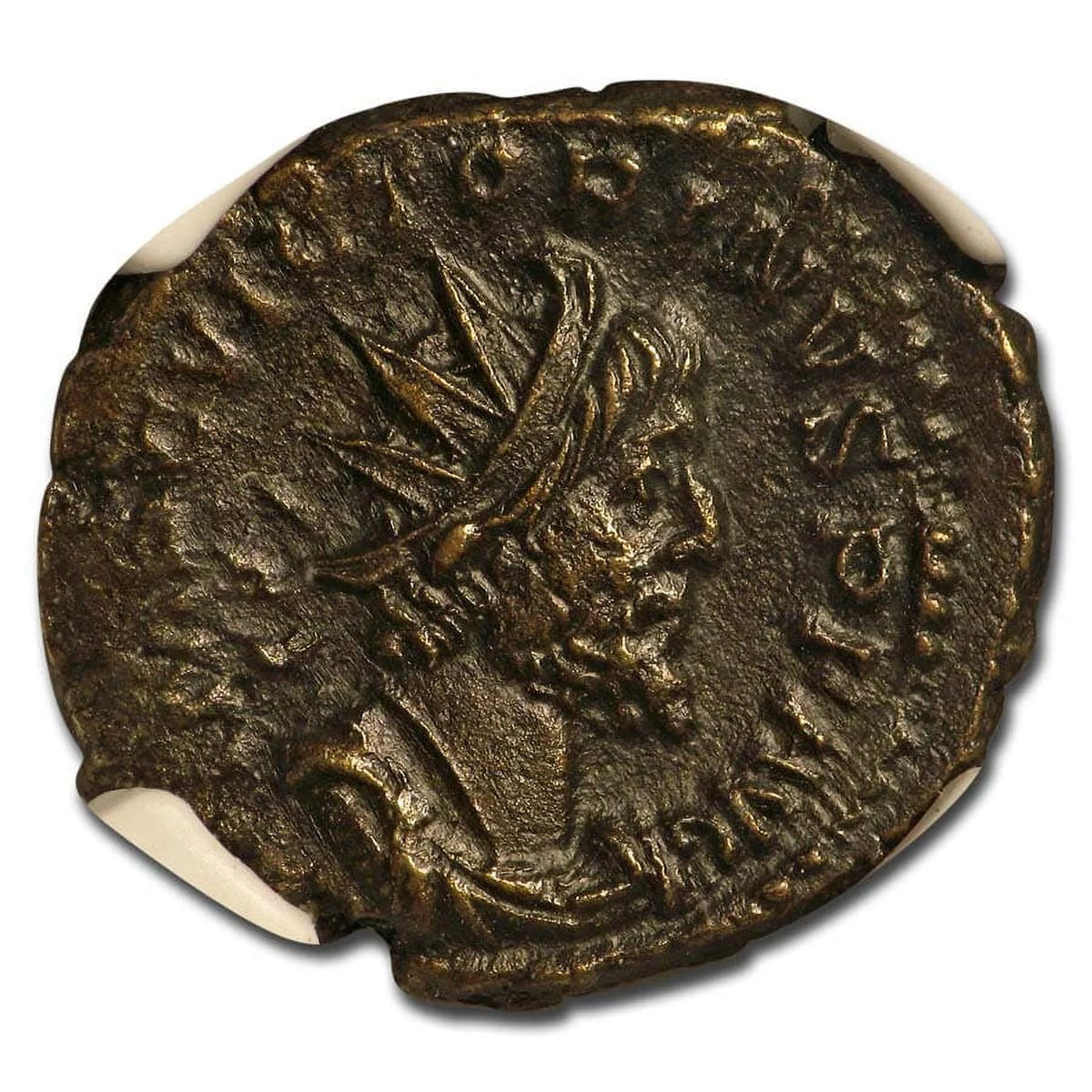 Roman BI Dbl Denarius Victorinus AU NGC F97076