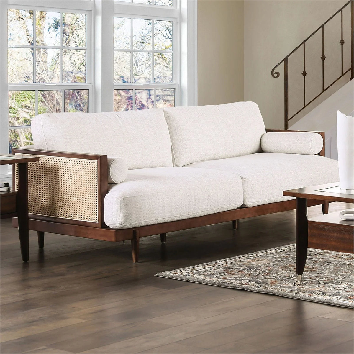 Solid Wood Sofa Set in Walnut S8569