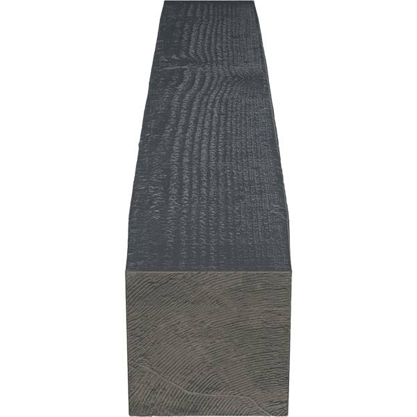 Rough Sawn Faux Wood Fireplace Mantel, Aged Ash Z9422