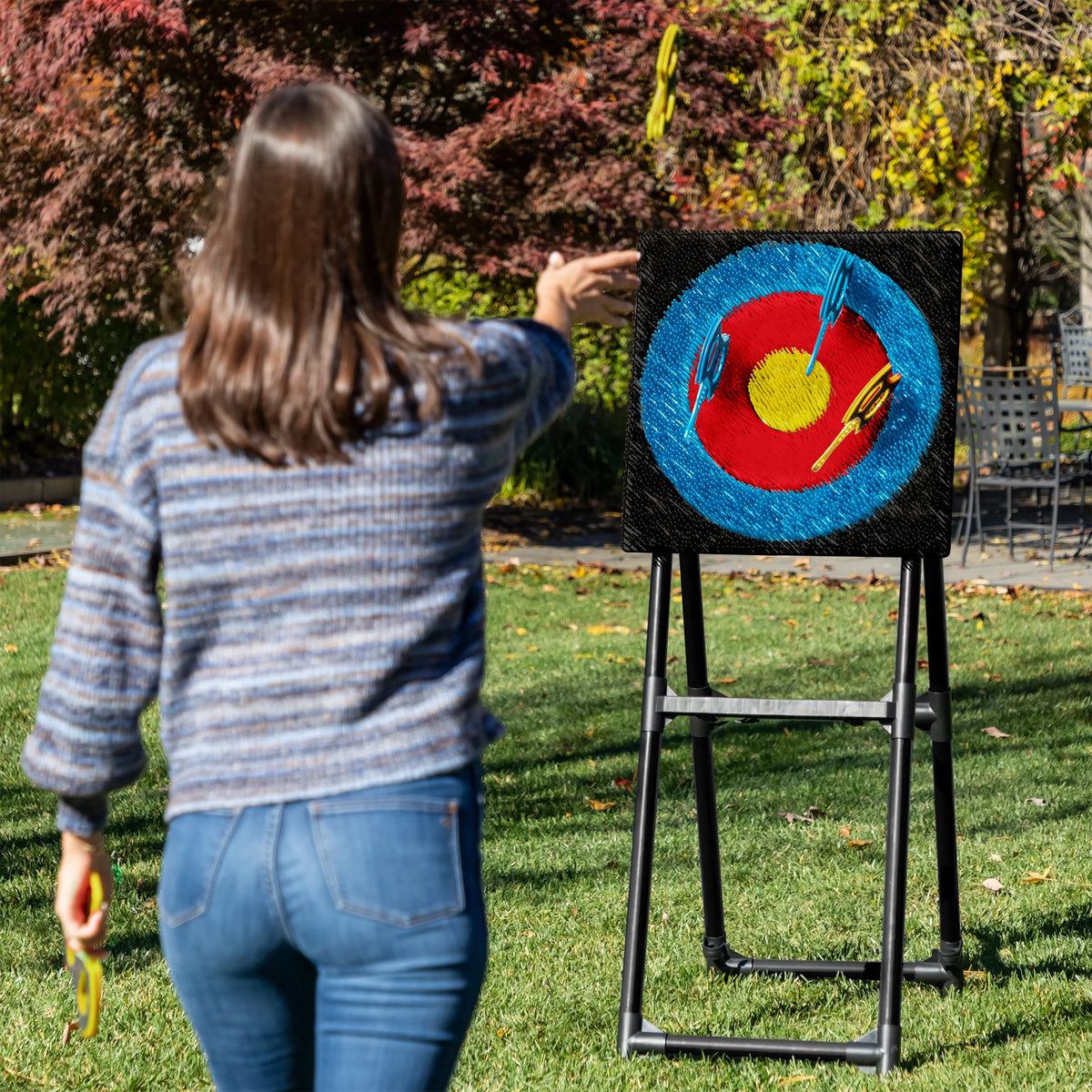 Axe Throwing Target Game with 8 Throwing Axes L67266
