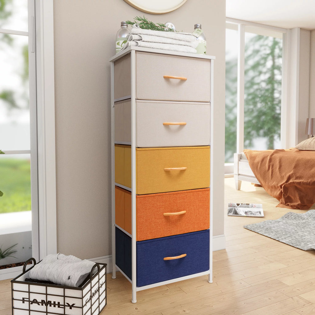 5 Drawers Fabric Dresser G288
