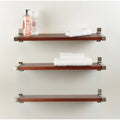3-Piece White Washed Wood Wall Shelf Set F4972