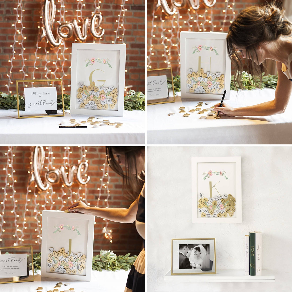 Floral Heart Drop Guestbook A965928