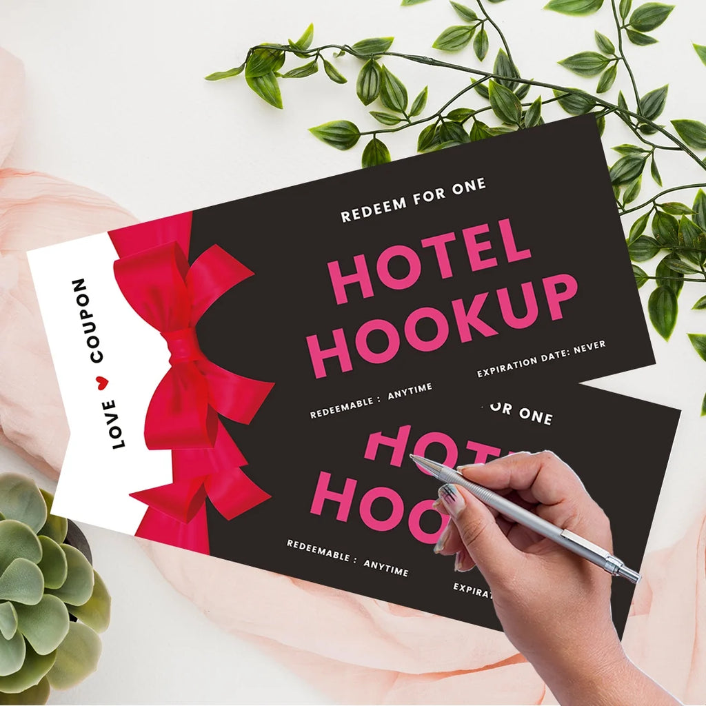 16-Pk Red Bow Love Coupons for Couples A86057