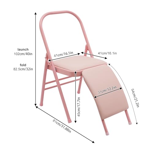 Foldable Yoga Chair with Lumbar Back Support V4543