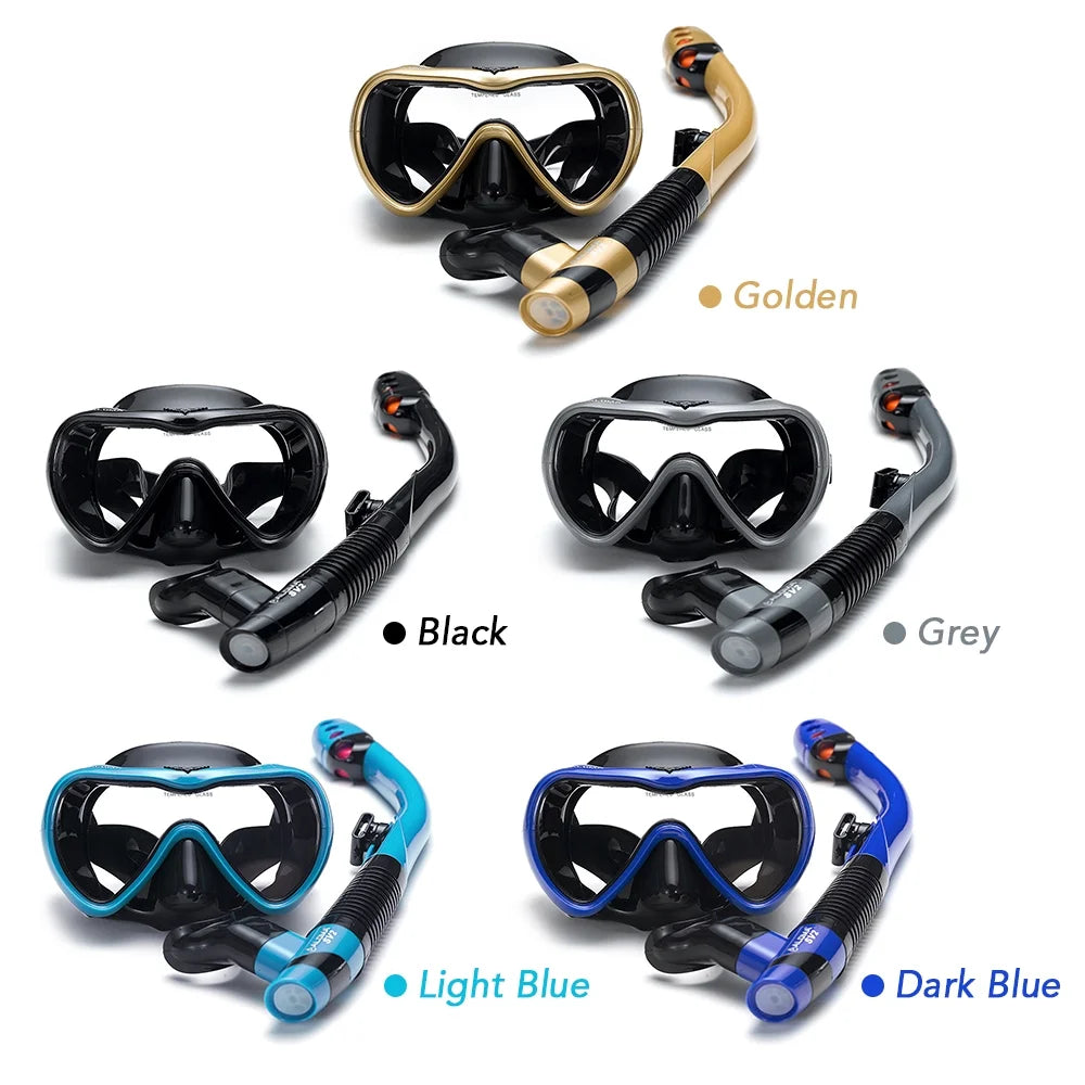 Leakproof Snorkel Set with Anti fog Goggles and Snorkel Tube C74990