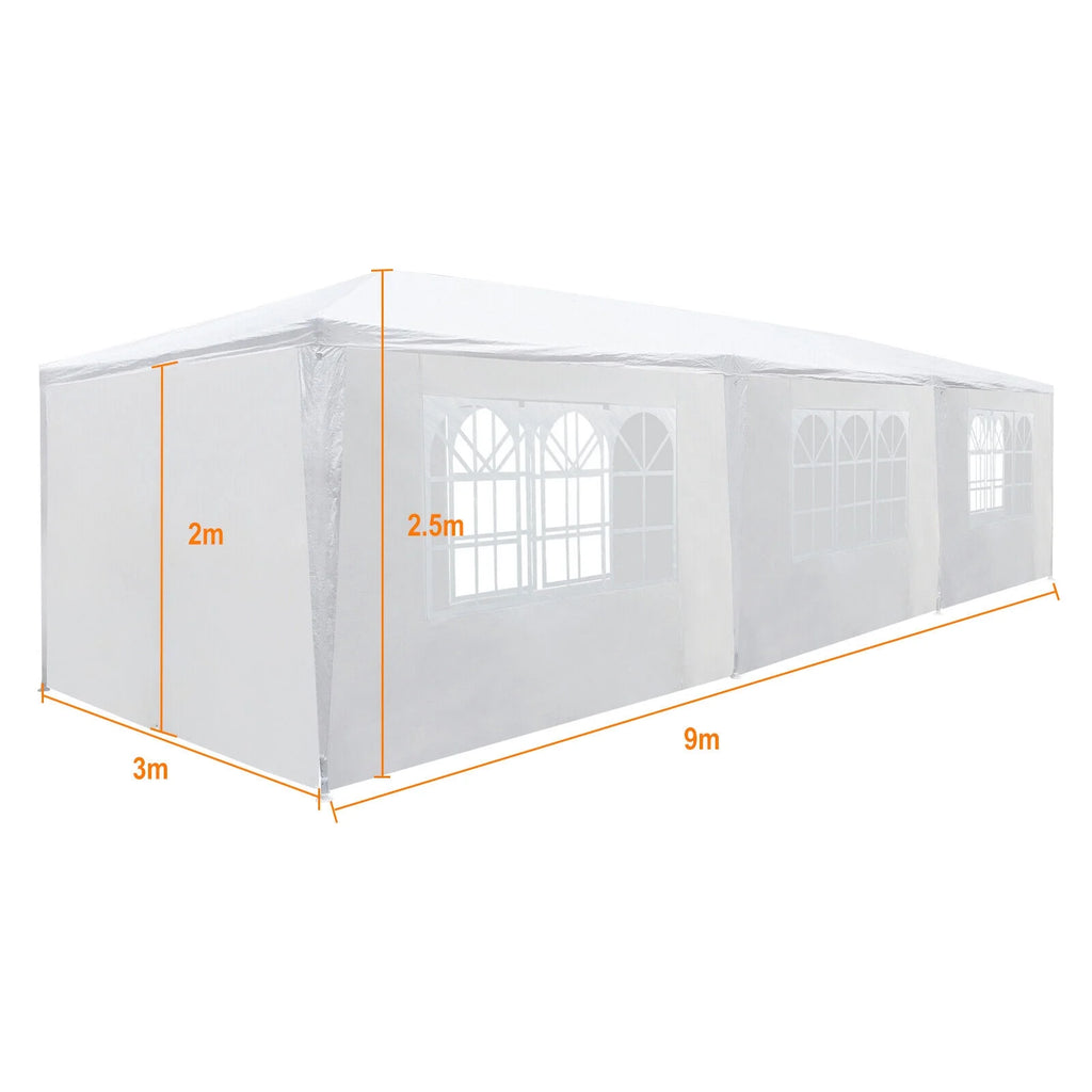 3x9m Waterproof Party Tent with 8 Removable Sidewalls G8698