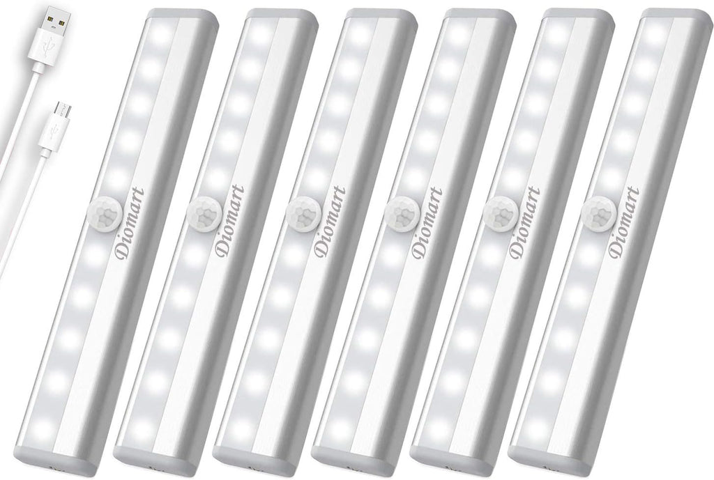 Wireless Rechargeable Motion Sensor Under Cabinet Lights 6 Pack W40426