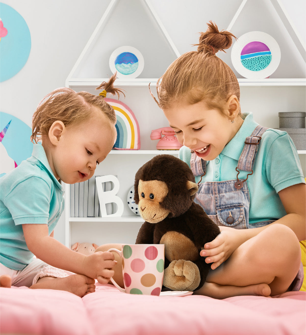 Soft Brown Plush Monkey Stuffed Animal Toy, 9 Inches S6292