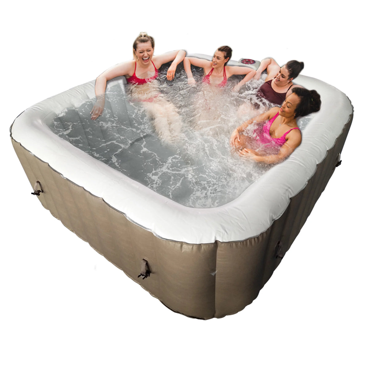 6 Person 100-130 Jet Inflatable Hot Tub Spa with Cover W1316