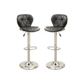 Adjustable Bar Stools Black Set of 2 O31455