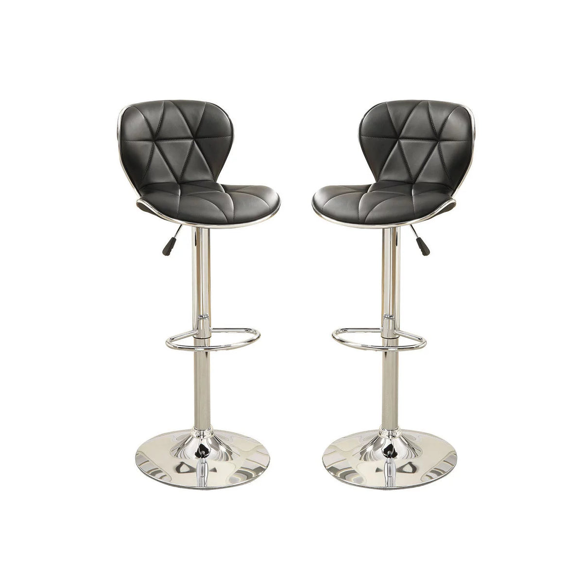 Adjustable Bar Stools Black Set of 2 O31455
