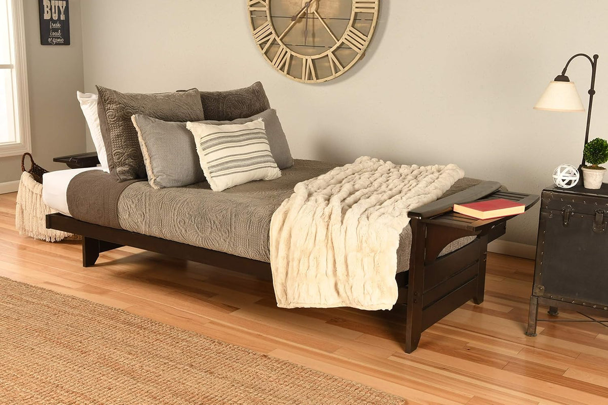 Full Suede Black Futon D251981