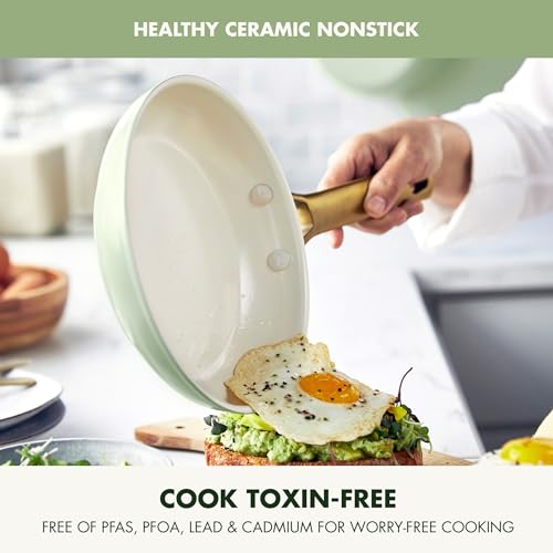 10 Piece Hard Anodized Ceramic Nonstick Cookware Set, Twilight Blue H76815