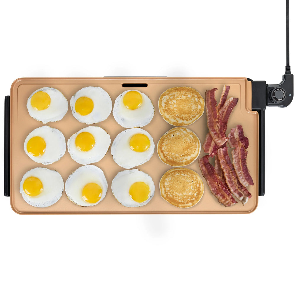 Extra Large Ceramic Griddle with Warming Tray A1036