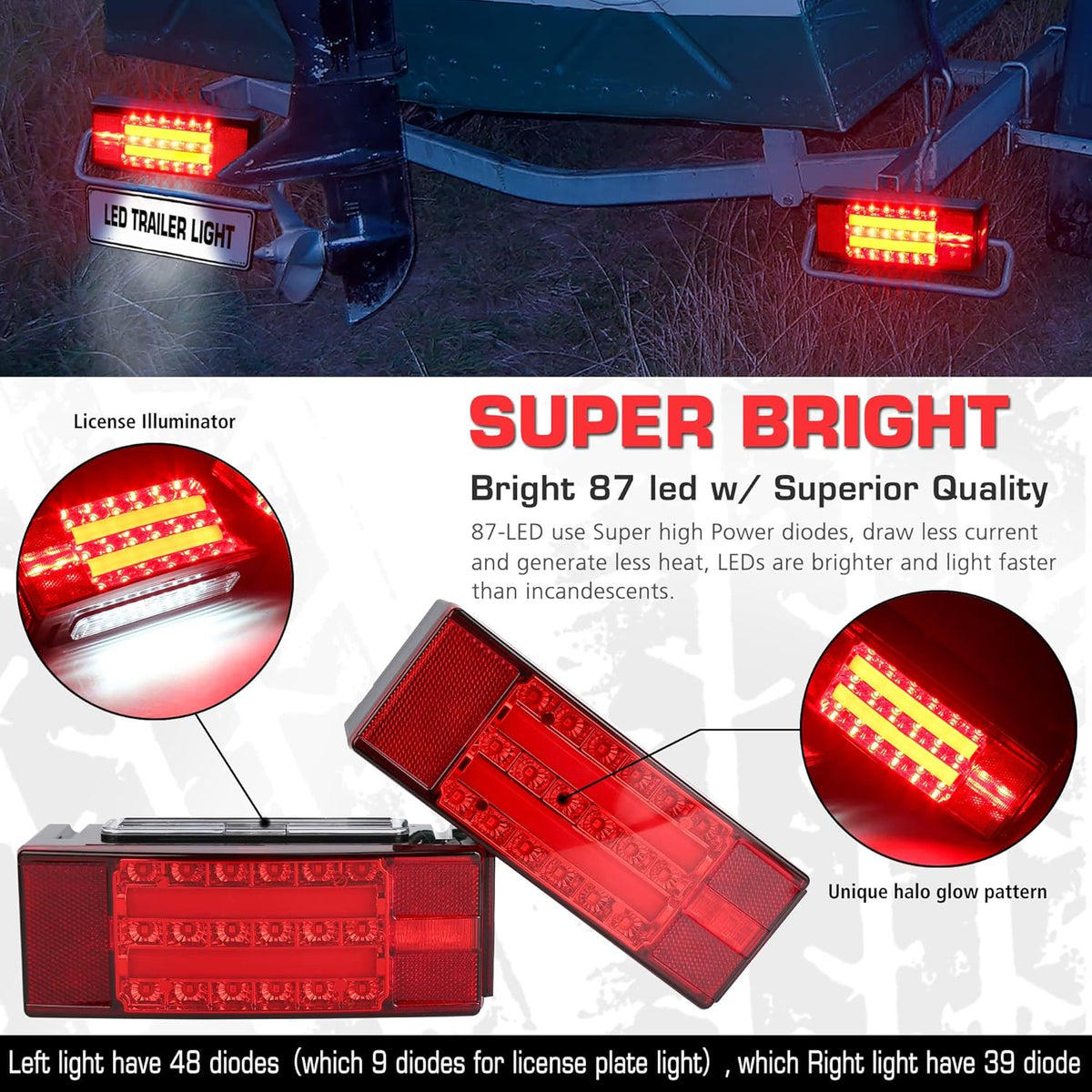 Submersible LED Trailer Light Kit X3984