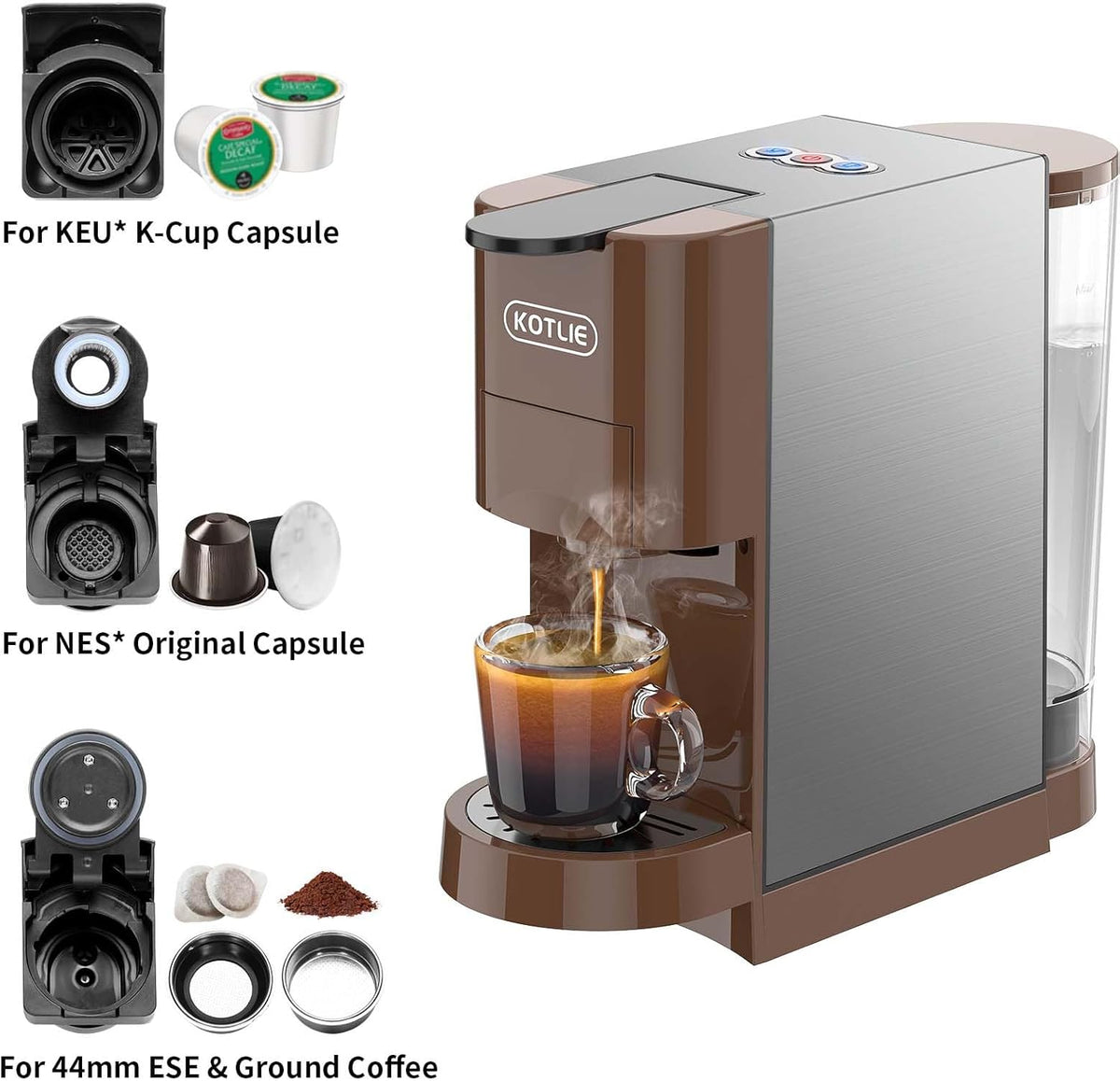19Bar Pressure Single Serve Espresso Machine T5969