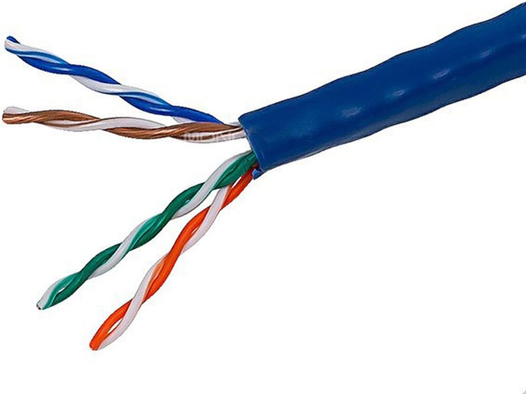 1000FT 24AWG Cat5e UTP Riser Rated Bare Copper Cable - Blue D8057