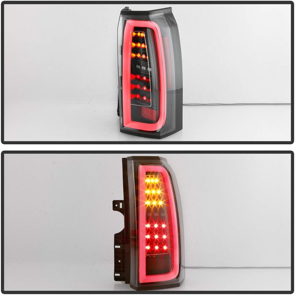 Black Full LED Tail Lights Pair Set H8128