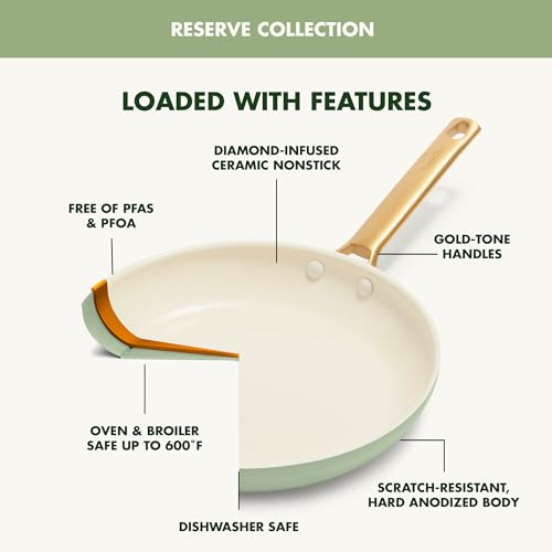 10 Piece Hard Anodized Ceramic Nonstick Cookware Set, Twilight Blue H76815