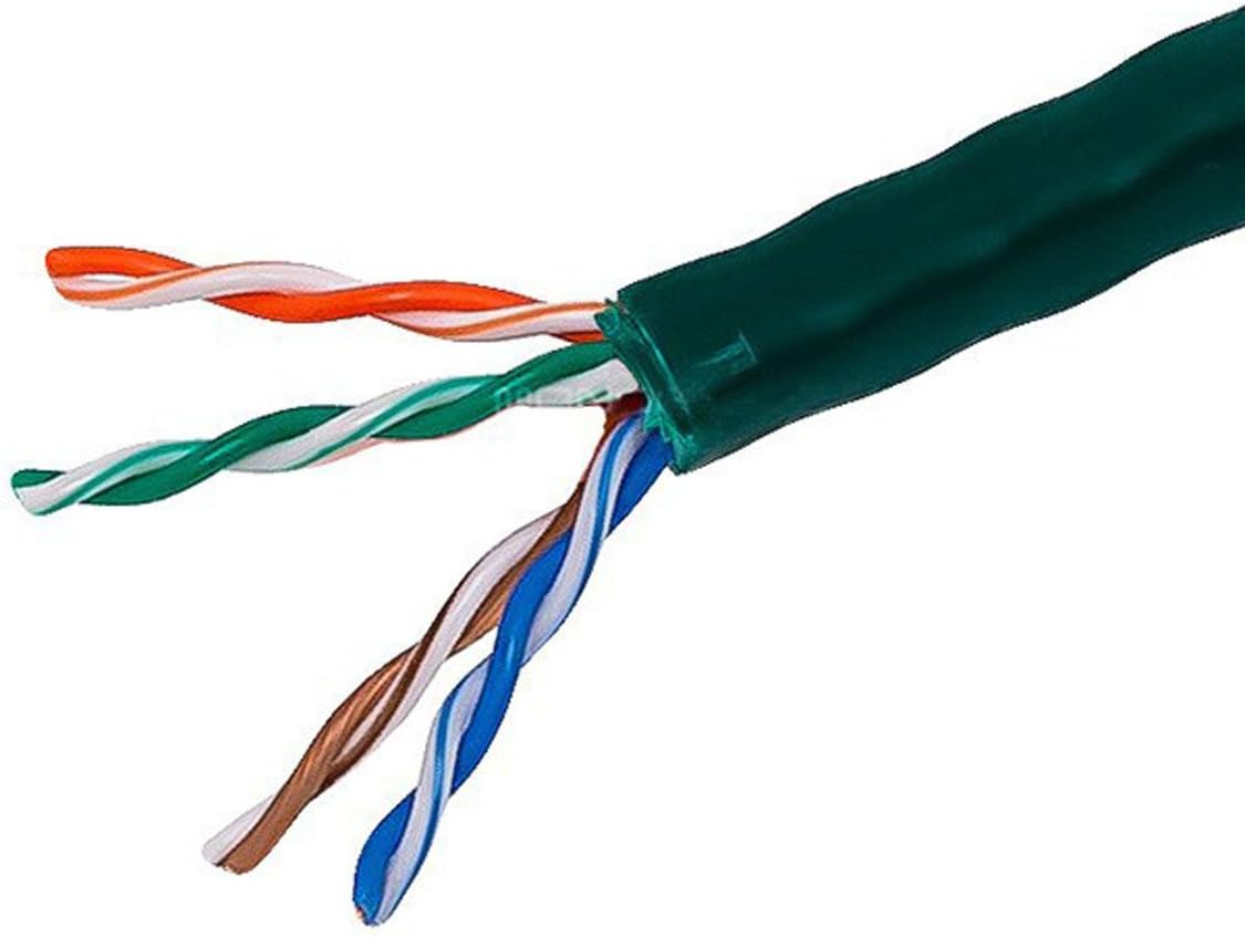 1000FT 24AWG Cat5e UTP Riser Rated Bare Copper Cable - Blue D8057