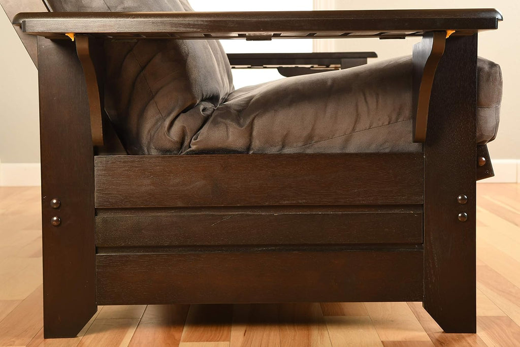 Full Suede Black Futon D251981