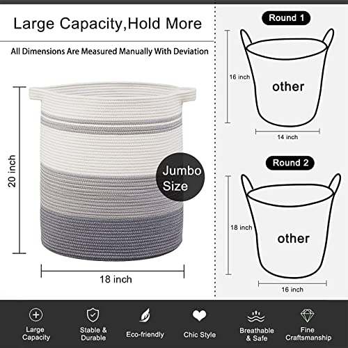 Gradient Yellow 80L Woven Laundry Basket with Handles C72236
