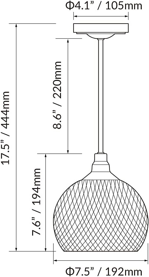 12volt DC LED Pendant Light with Cage Shade D432598