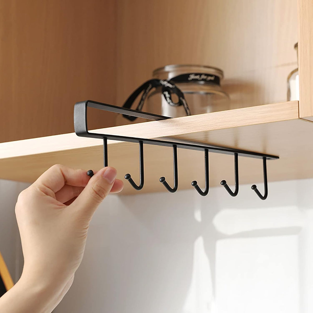 6 Hooks Under Cabinet Cup Holder 2 Pack I721361