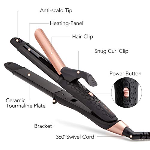 1 Inch Dual Voltage Travel Curling Iron with Carry Bag T30964
